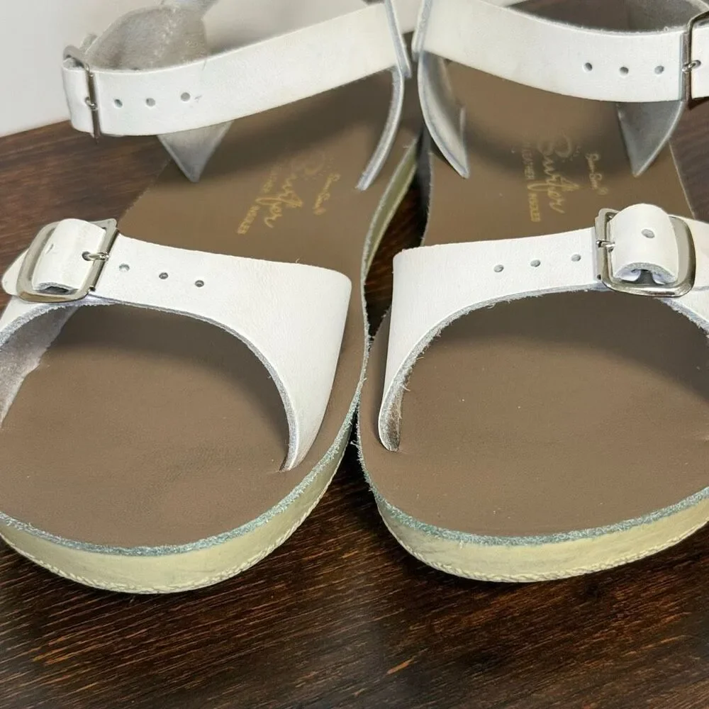 Sun San Surfer white leather girls sandal size 2